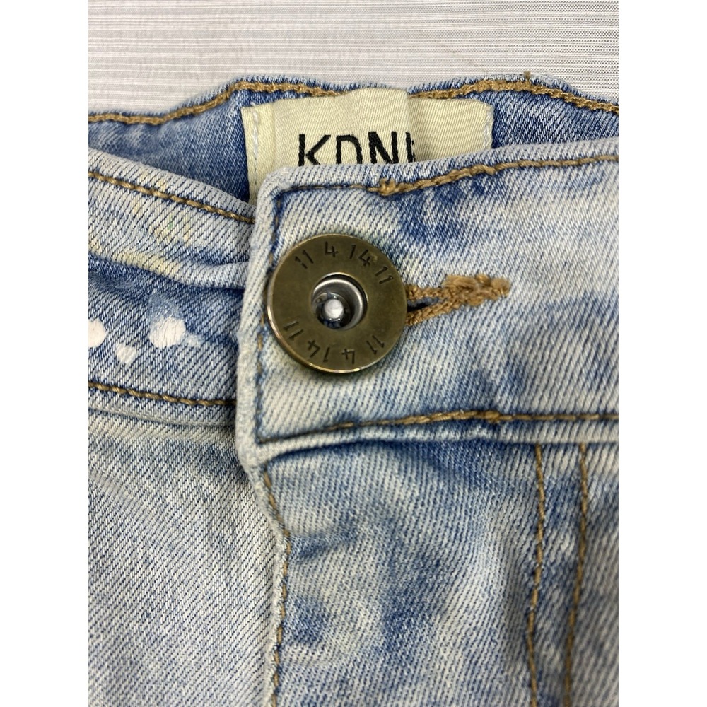 KDNK Jeans Grunge Paint Splatter Slim Fit Ripped Denim Men's Size 32 -11 4 14 11 - Picture 13 of 16